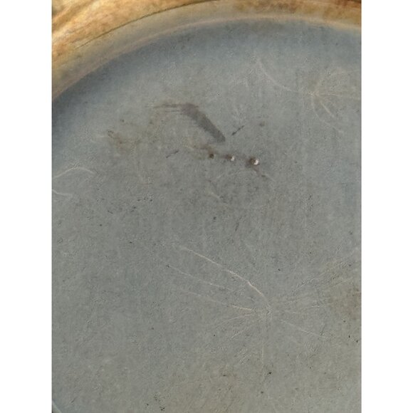 Vintage Amber Glass Bowls Set Of 2 With Intricate Floral Designs - 6" Diameter D - Picture 8 of 11